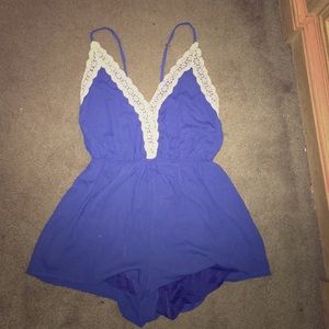 Blue summer romper
