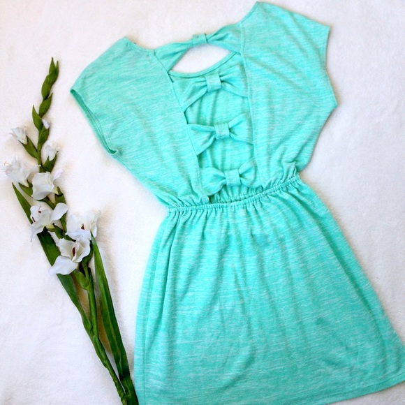 AQUA Knotted Back Jersey Dress - Picture 2 of 5