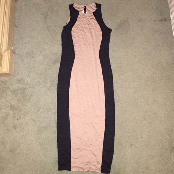 Black and Tan dress. Very nice fitting