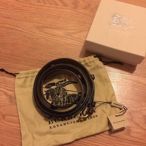 Brown women's Burberry belt