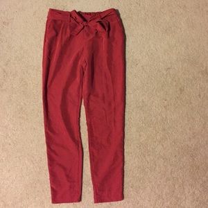 PERFECT Burnt Red Pants with Bow