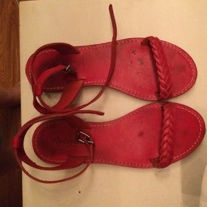 Madewell red sandals