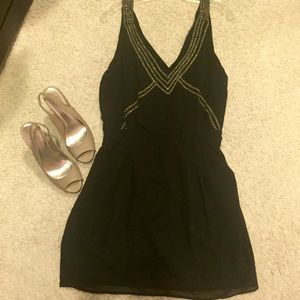 📌Black cocktail evening dress