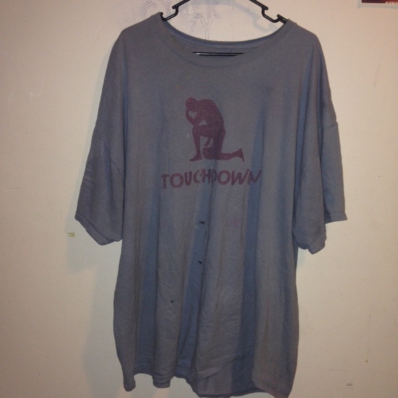 oversized distressed touchdown shirt