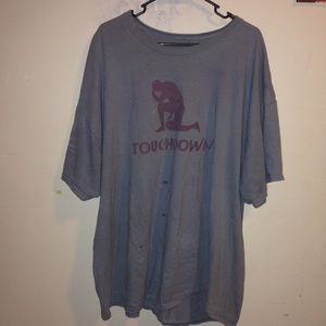 oversized distressed touchdown shirt
