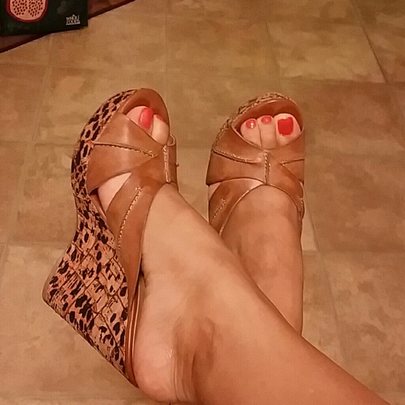 Nine West slide on Sandal Heels.