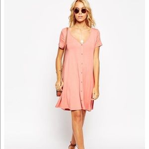 ASOS Swing Dress with Button Down Front