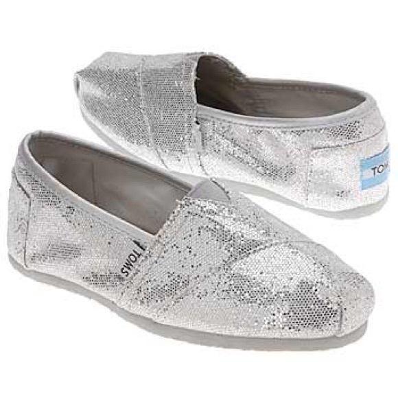 silver sparkly toms