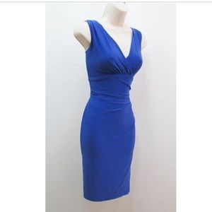Ralph Lauren v neck ruched dress