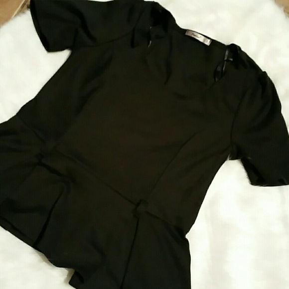 Black peplum top