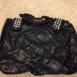 Black Leather Messenger Bag