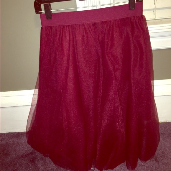 Burgundy skirt