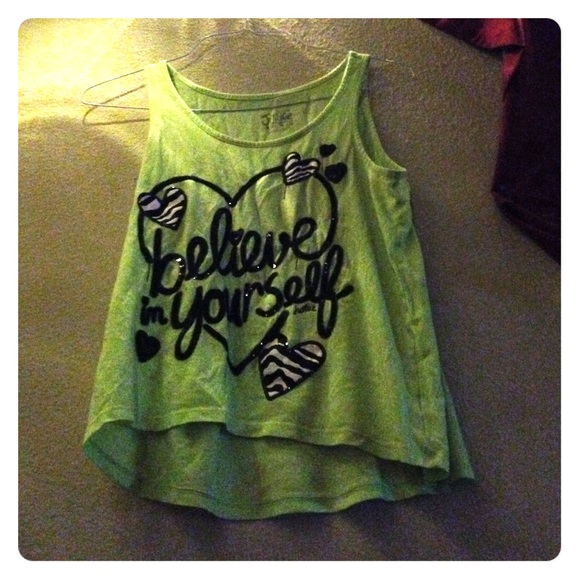 Bright green tank top