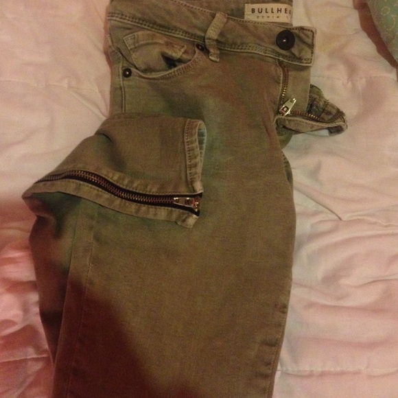 Army green jeans