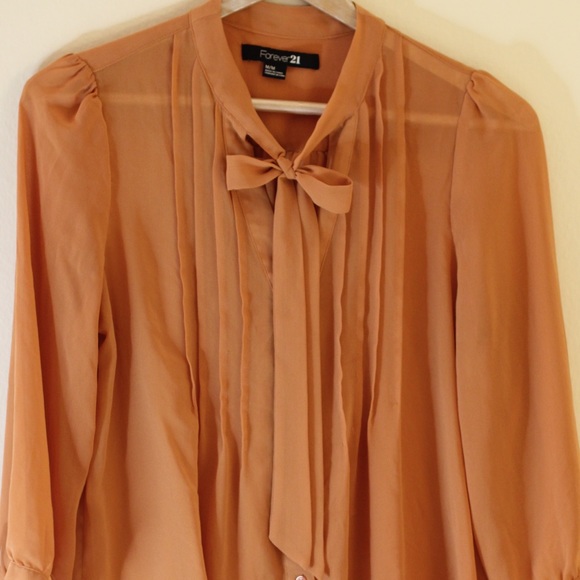 Rustic Orange Sheer Top
