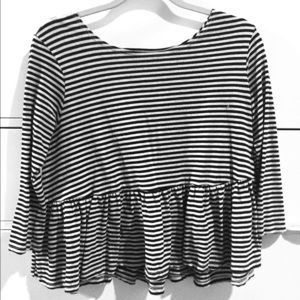 We The Free Peplum Striped Top