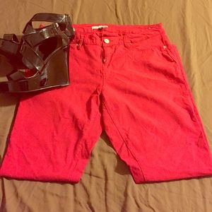 2 Like new red Jegging red and blue