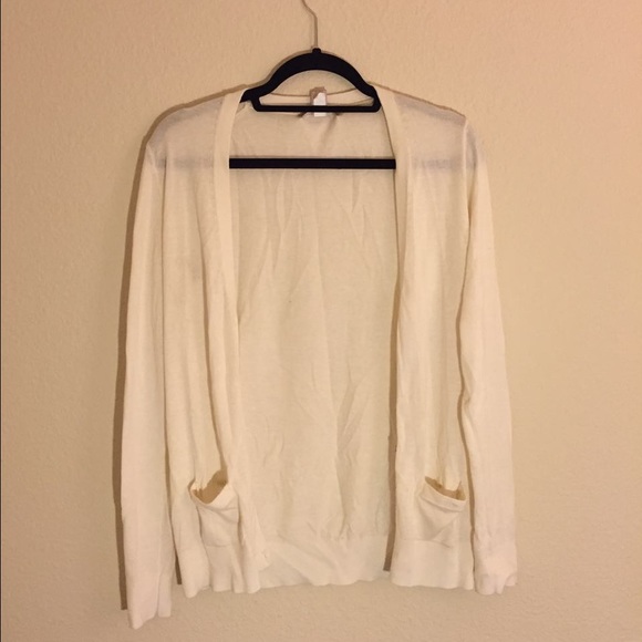 Banana Republic White Cardigan