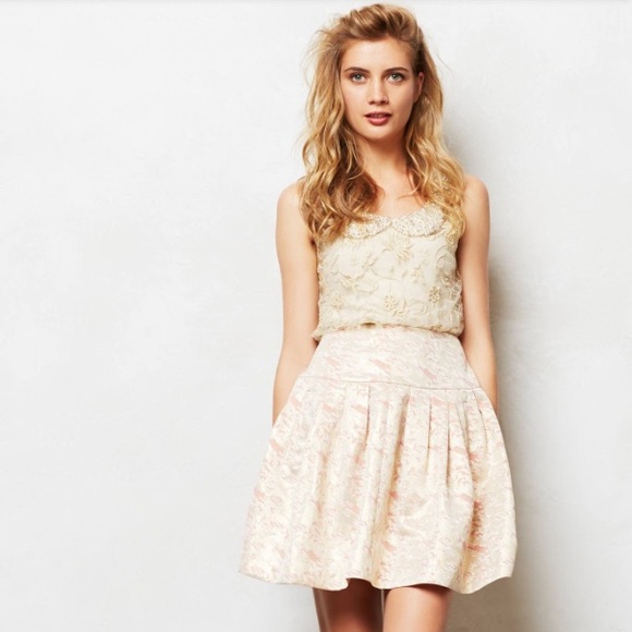 Anthropologie Tops - 🌸FIRM🌸 Anthropologie Beaded Collar Tulle Top M