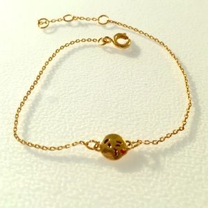 Gold Plated Heart eyed Emoji Bracelet! 😘