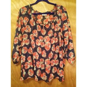 Old Navy - Sheer Floral Top (XXL)