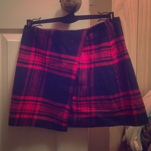 Plaid skirt.