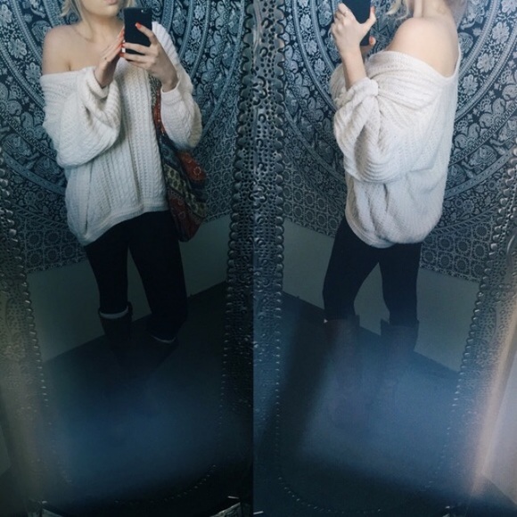 Oversized cream sweater