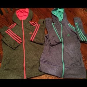 2 Adidas Hoodies