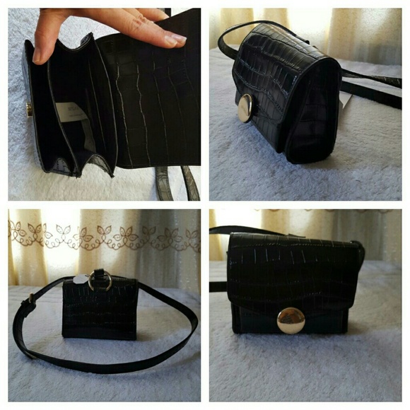 Zara croc embossed leather belt bag (4166) - Picture 3 of 5