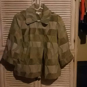 Print blazer with 3/4 sleeves