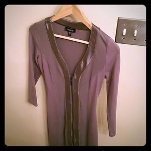 Grey fitted mini dress