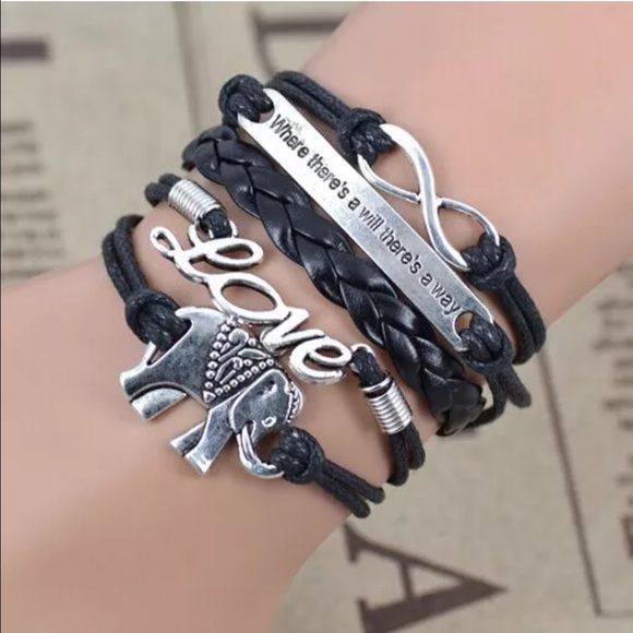 Elephant Love Infinity bracelet