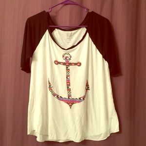 Zumiez tribal print anchor soft baseball tee
