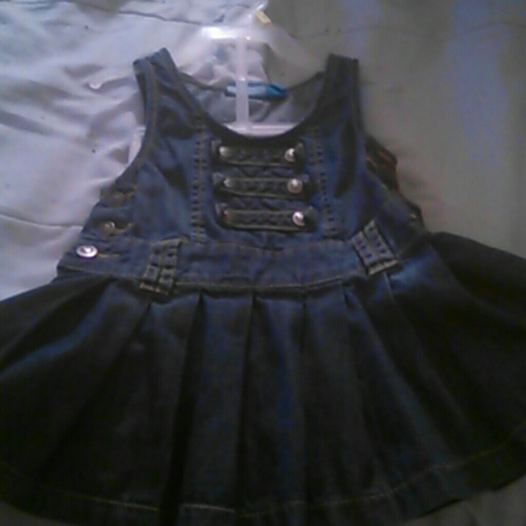 Toddler Girls Jean Cloth Overall Dress