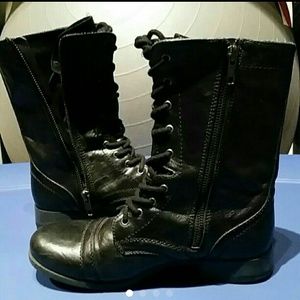 Black Combat Boots by Charlotte Russe