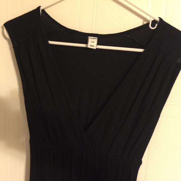 Like new black cotton sleeveless long cotton dress - Picture 2 of 2