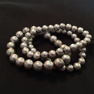 Metal Bead Bracelet Set