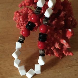 Vintage W German beads necklace