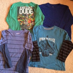 Boys Long Sleeved Shirts, Size 7 or 8