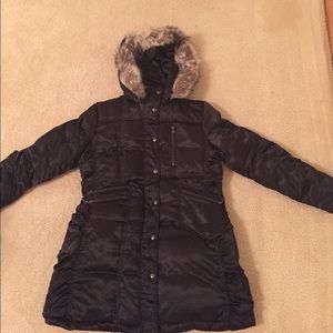 LIKE NEW! Guess brand satin down puffer coat