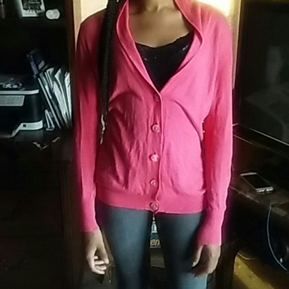 Old Navy pink cardigan