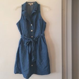Denim Blue Polka Dot Dress