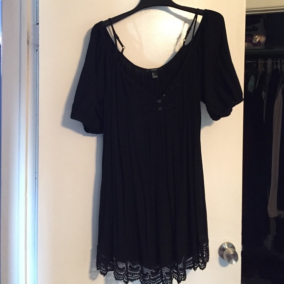 Black off the shoulder dress