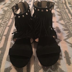 Michael Kors black leather sandals