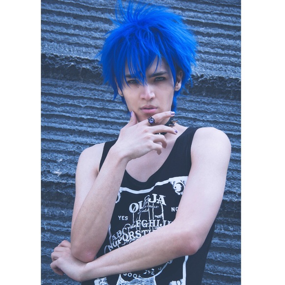 Hot Topic Accessories - 💙Blue Fluffy Unisex Style Rocker Custom Wig Anime Hot Topic Accessories - 💙Blue Fluffy Unisex Style Rocker Custom Wig Anime