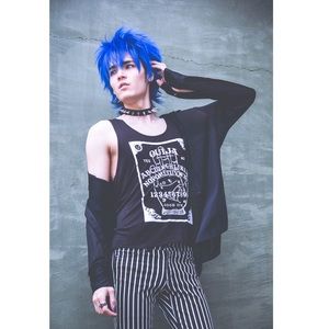 Hot Topic Accessories - 💙Blue Fluffy Unisex Style Rocker Custom Wig Anime Hot Topic Accessories - 💙Blue Fluffy Unisex Style Rocker Custom Wig Anime