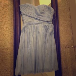 Jcrew strapless baby blue bridesmaids dress