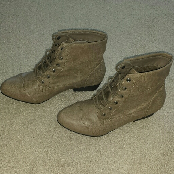 NEW Taupe nice booties. On hold