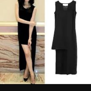 Black Zara High -Low dress