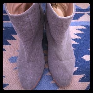Rag n Bone grey canvas Newbury booties